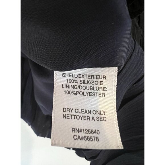 Intermix Ruffled & Pleated Black Chiffon Halter Top Blouse In Size P - Picture 9 of 10